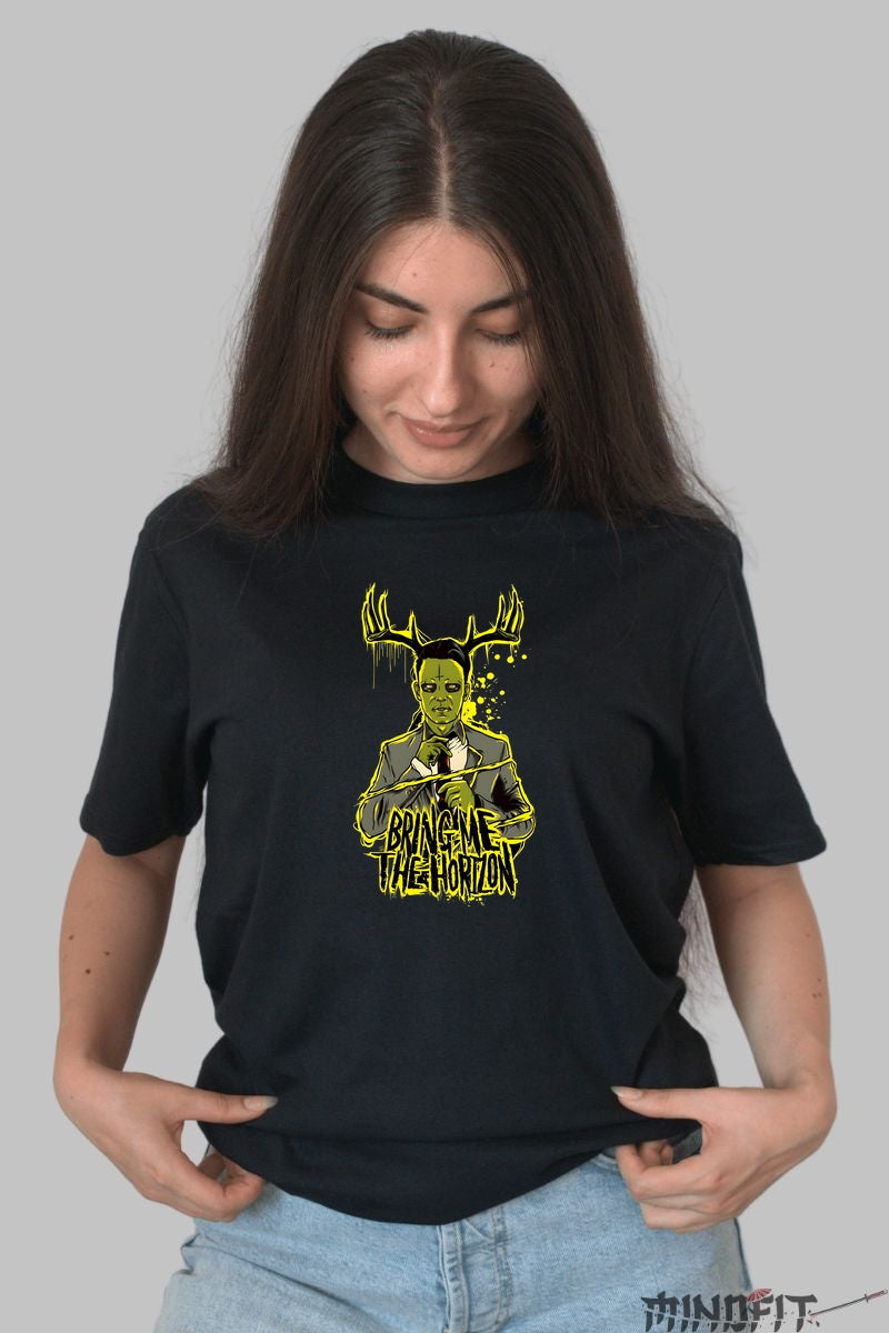 Tricou Rock Bring Me The Horizon Antler Vision dama negru