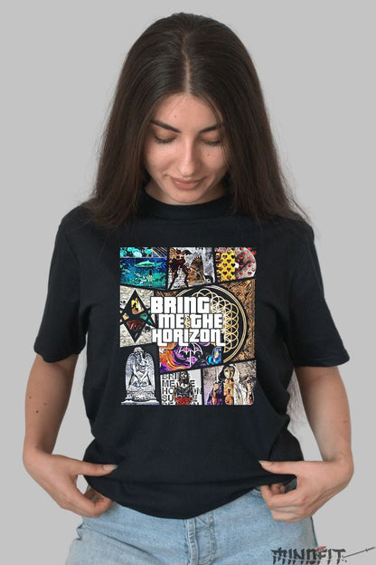 Tricou Rock Bring Me The Horizon Art Collage dama negru