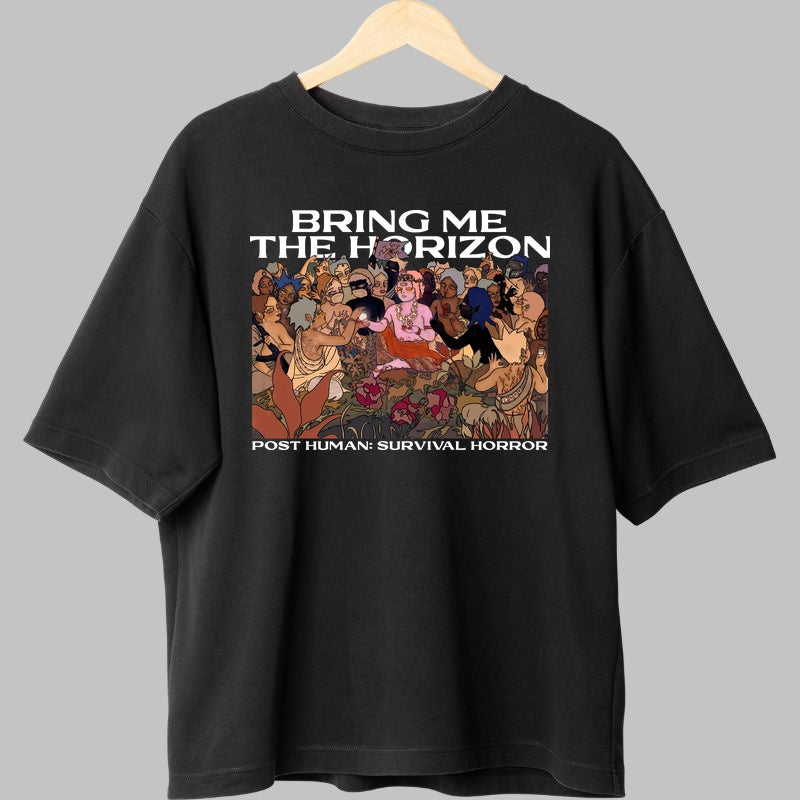 Tricou Rock Bring Me The Horizon Post Human fata negru