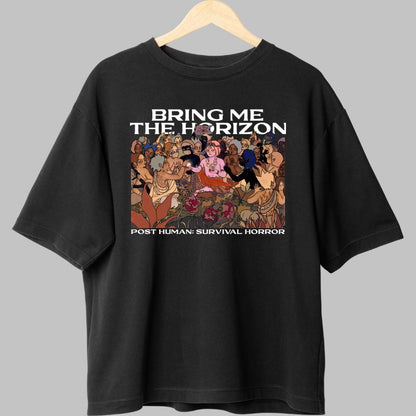 Tricou Rock Bring Me The Horizon Post Human fata negru