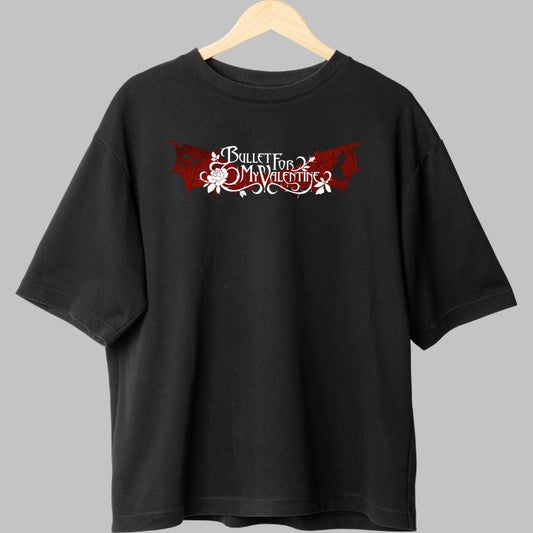 Tricou Rock Bullet For My Valentine Logo fata negru