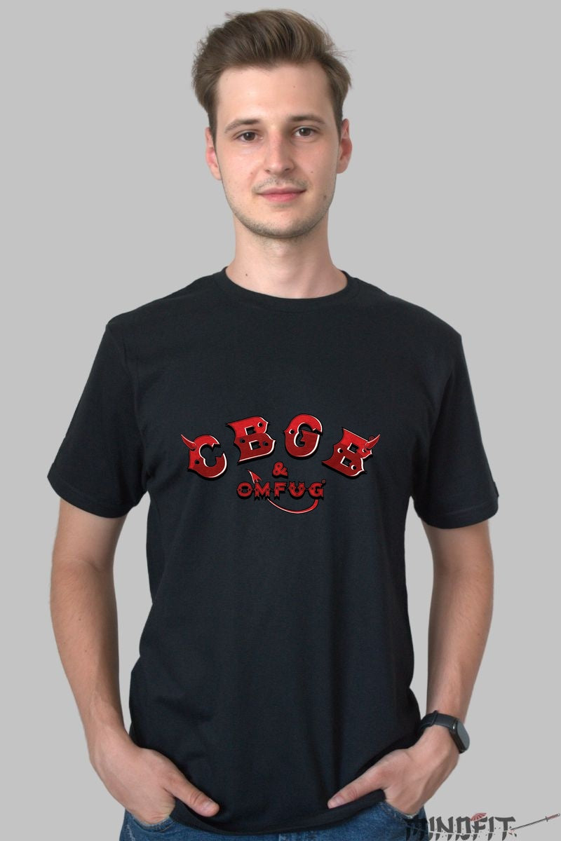 Tricou Rock CBGB Red Devil barbat negru
