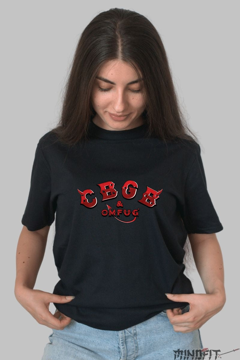 Tricou Rock CBGB Red Devil dama negru