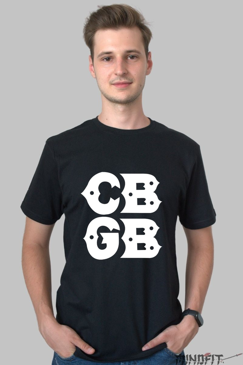 Tricou Rock CBGB White Bold barbat negru