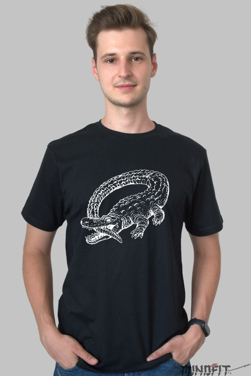 Tricou Rock -Crocodil Graphic barbat negru