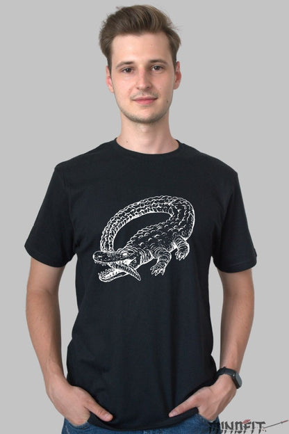 Tricou Rock -Crocodil Graphic barbat negru