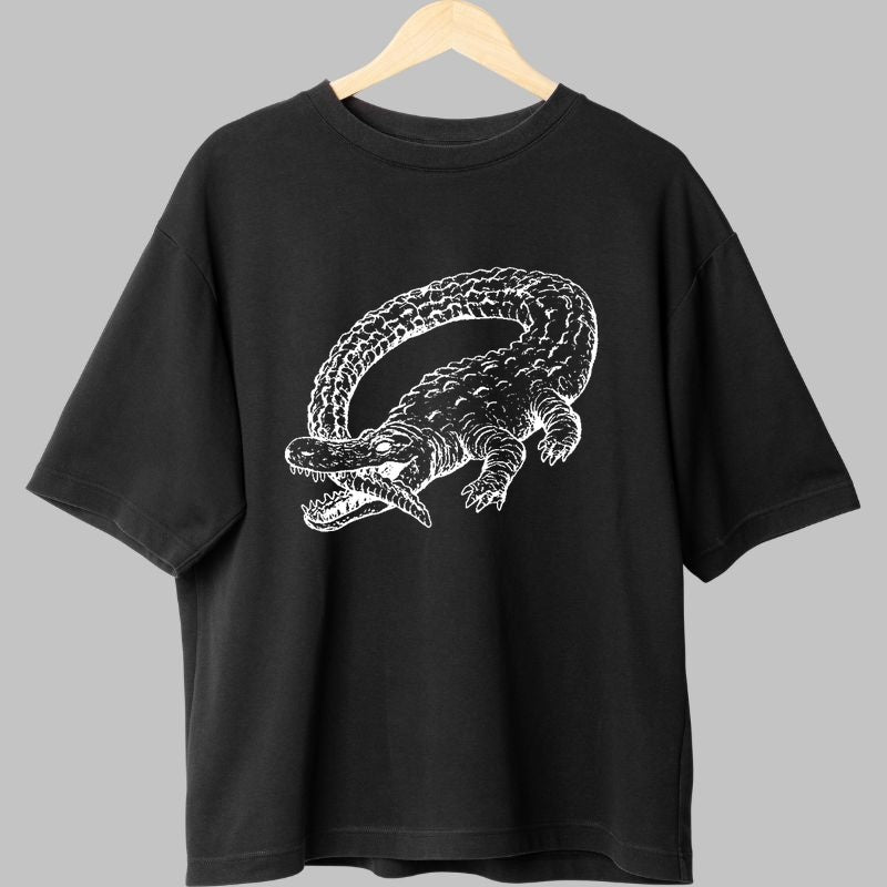 Tricou Rock -Crocodil Graphic fata negru