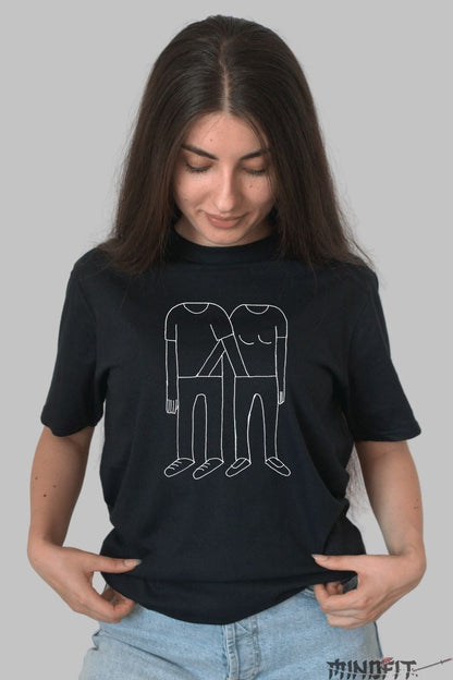 Tricou Rock -Minimal Love Sketch dama negru
