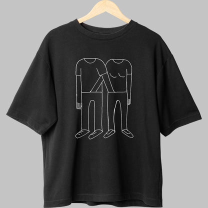 Tricou Rock -Minimal Love Sketch fata negru