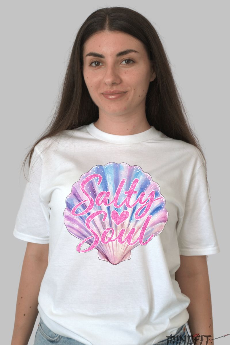 Tricou Vara Salty Soul dama alb fata