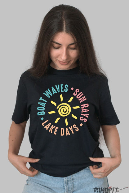 Tricou Vara Sun Rays dama negru fata