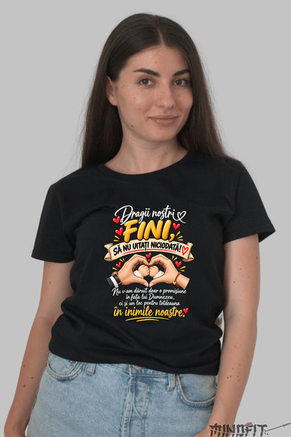 Tricou Amuzant - Dragii Nostri Fini Sa Nu Uitati Niciodata dama negru