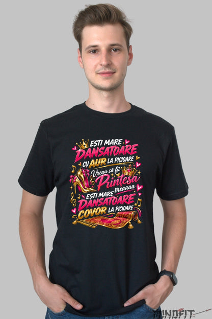 Tricou Amuzant - Esti Mare Dansatoare barbat negru