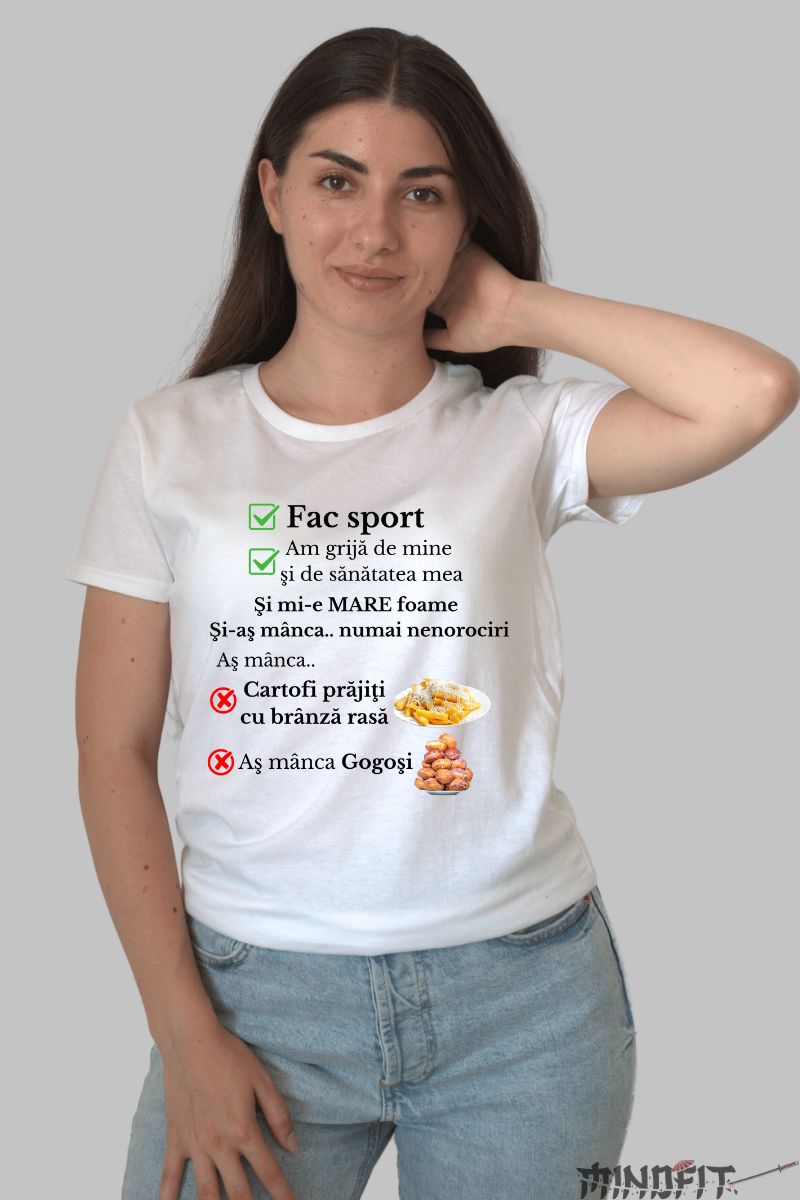 Tricou Amuzant Viral Dama Alb
