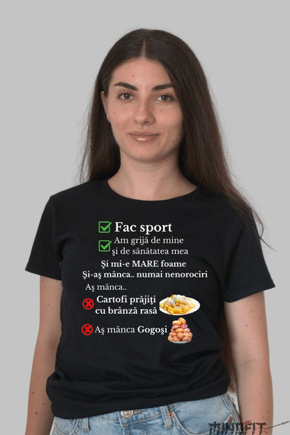 Tricou Amuzant Viral Dama Negru