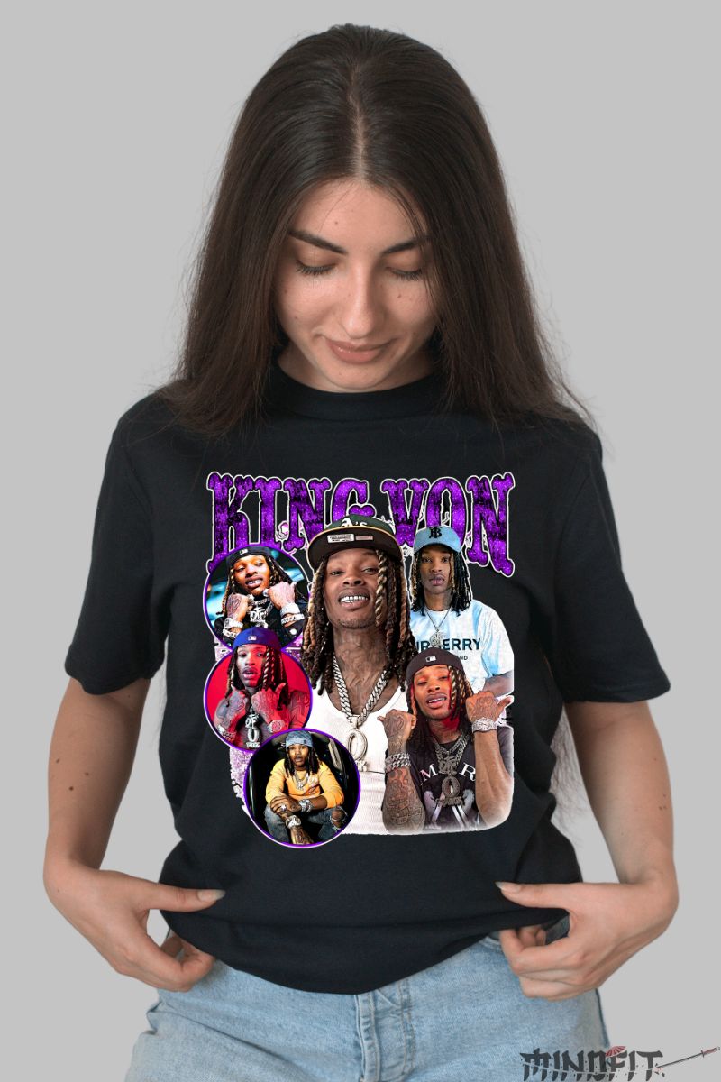 Tricou King Von dama negru