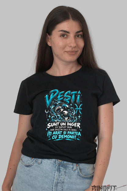 Tricou dama Pesti Cu Suflet Bun dama negru