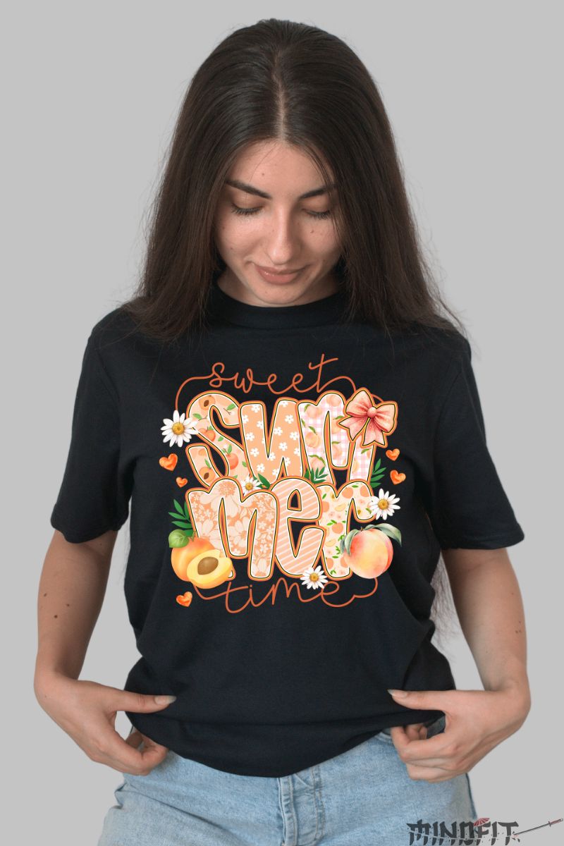 Tricou de vara -Peachy Mood negru dama