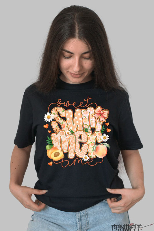 Tricou de vara -Peachy Mood negru dama