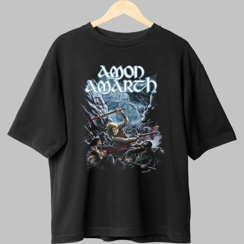 Tricou Amon Amarth - Viking Battle Scene fata negru
