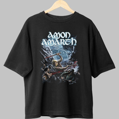 Tricou Amon Amarth - Viking Battle Scene fata negru