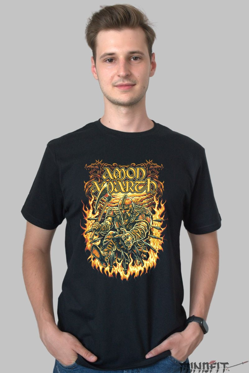 Tricou Amon Amarth - Viking Firestorm barbat negru