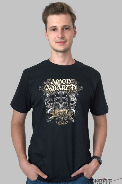 Tricou Amon Amarth - Viking Skull Legacy barbat negru