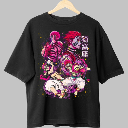 Tricou Anime Demon Slayer - Akaza Demon Form Intensity fata