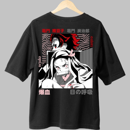 Tricou Anime Demon Slayer - Fratii Kamado Spate