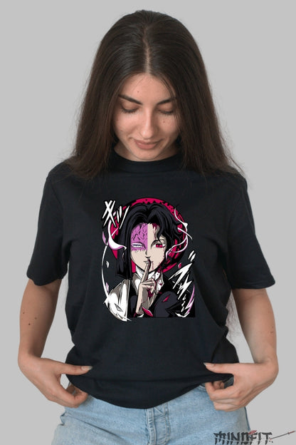 Tricou Anime Demon Slayer - Muzan Kibutsuji Silenced Darkness dama negru