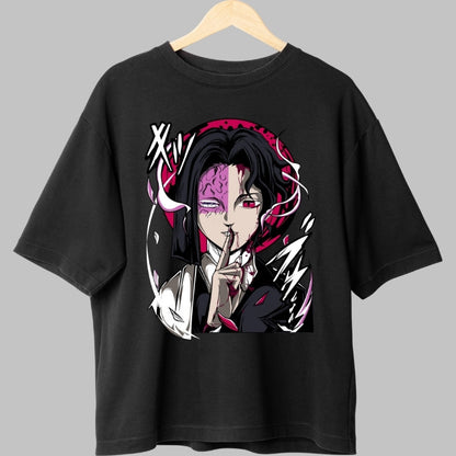 Tricou Anime Demon Slayer - Muzan Kibutsuji Silenced Darkness fata