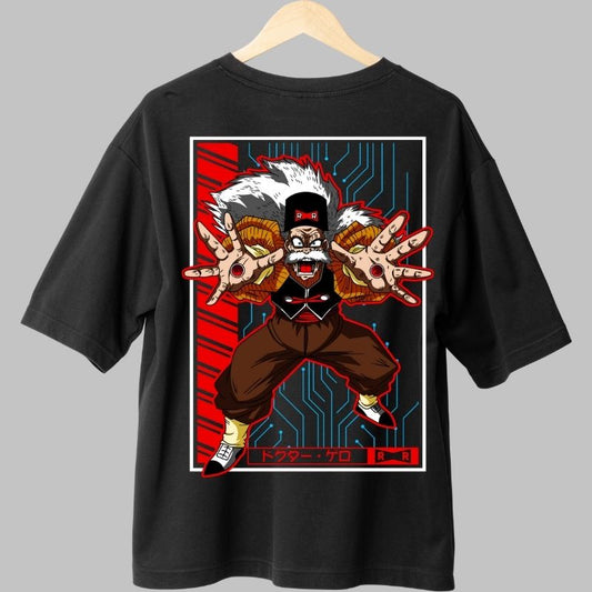 Tricou Anime Dragon Ball -Dr. Gero Red Ribbon negru fata