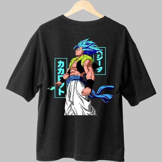 Tricou Anime Dragon Ball -Gogeta Super Saiyan Blue negru fata