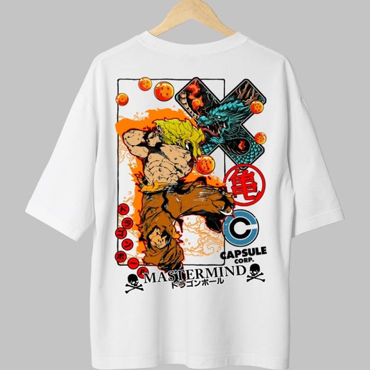 Tricou Anime Dragon Ball -Goku Street Power alb fata