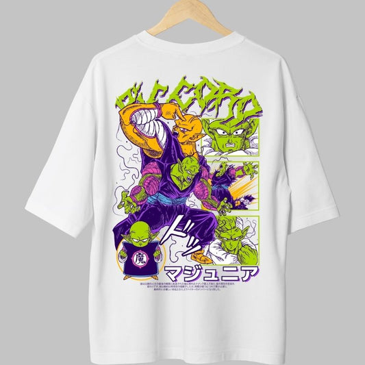 Tricou Anime Dragon Ball -Piccolo Namekian Rage alb fata