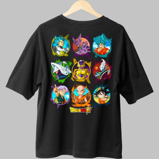 Tricou Anime Dragon Ball Super -Eroii si Rufctorii negru fata