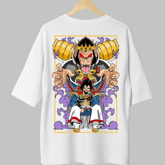 Tricou Anime Dragon Ball -Vegeta Rege Saiyan alb fata