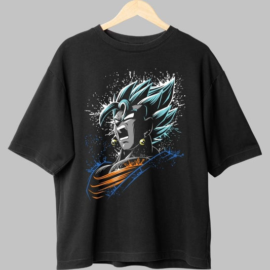Tricou Anime Dragon Ball -Vegito Super Saiyan Blue Rage negru