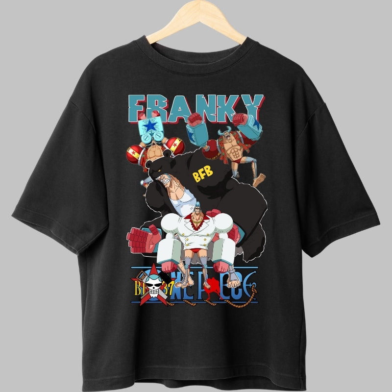 Tricou Anime One Piece - Franky Cyborg Power fata