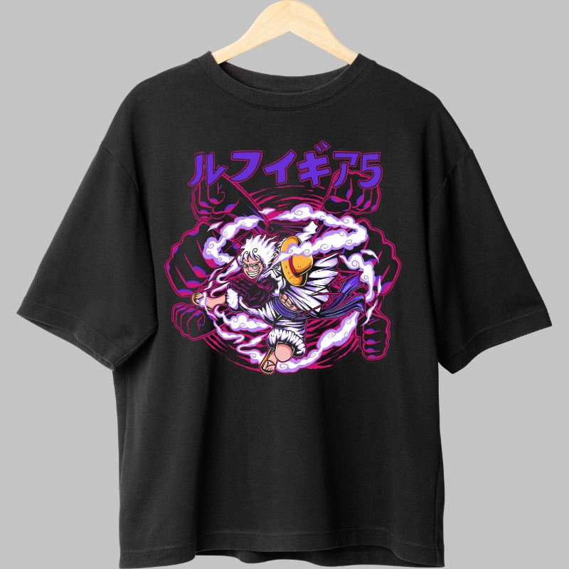 Tricou Anime One Piece - Luffy Gear 5 Impact fata