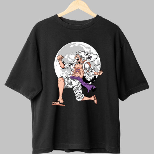 Tricou Anime One Piece - Luffy Gear 5 Moon Fury fata