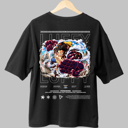 Tricou Anime One Piece - Luffy Gear Fourth Battle Mode spate
