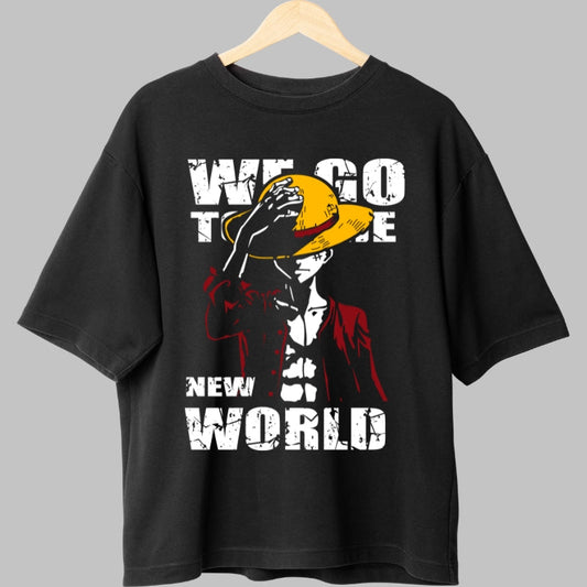Tricou Anime One Piece - Luffy New World Journey fata