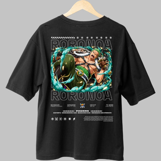 Tricou Anime One Piece - Roronoa Zoro Santoryu Storm spate