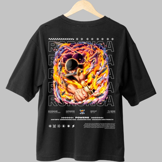 Tricou Anime One Piece - Roronoa Zoro Sufletul Santoryu spate