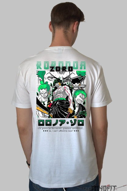 Tricou Anime One Piece - Zoro Sabia Onoarei barbat alb