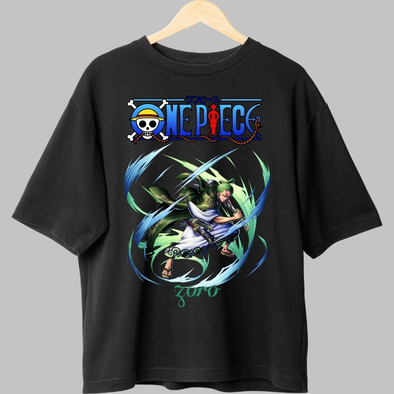 Tricou Anime One Piece - Zoro Santoryu Vortex fata
