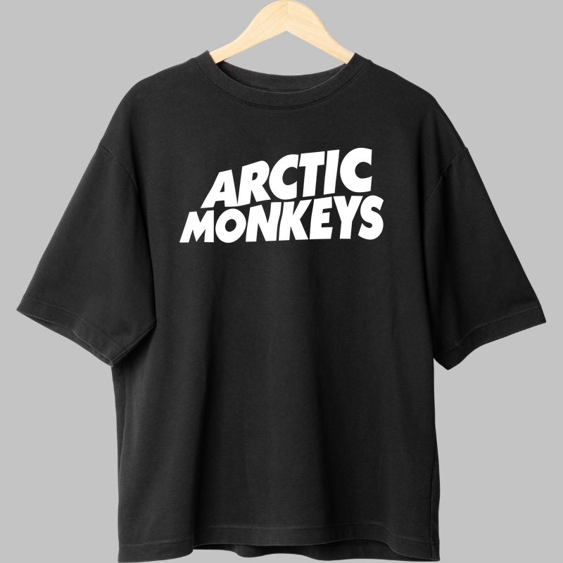 Tricou Arctic Monkeys - Logo Iconic Alb fata negru