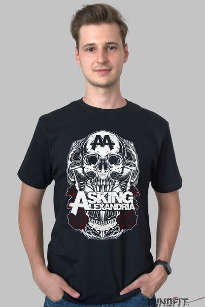 Tricou Asking Alexandria - Skull Roses Edition barbat negru