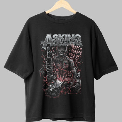 Tricou Asking Alexandria - There-s a Creature Inside fata negru